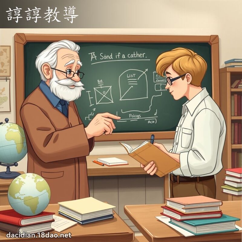 谆谆教导 - 国语大辞典配图