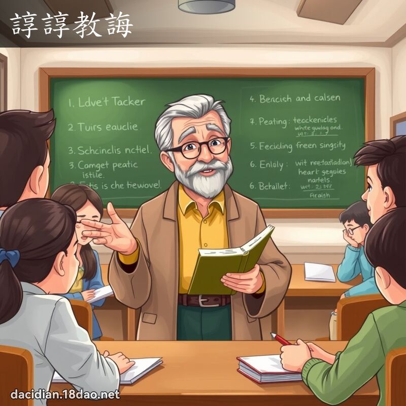 谆谆教诲 - 国语大辞典配图