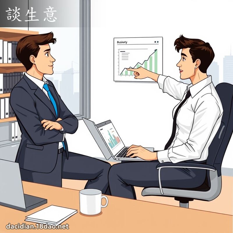 谈生意 - 国语大辞典配图