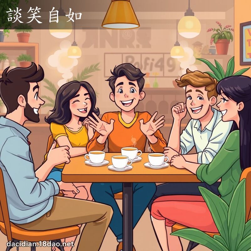 談笑自如 - 國語大辭典配圖