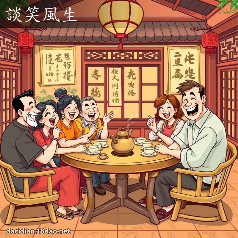 談笑風生 - 國語大辭典配圖