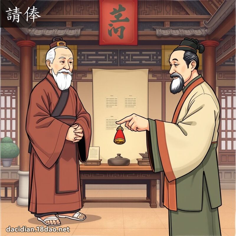 请俸 - 国语大辞典配图