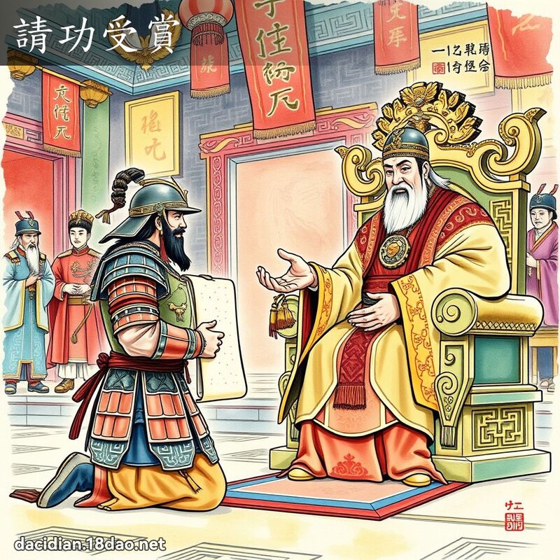 請功受賞 - 國語大辭典配圖