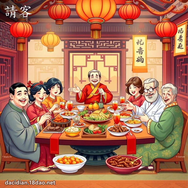 请客 - 国语大辞典配图