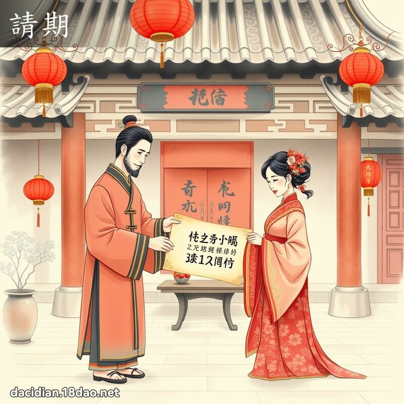 请期 - 国语大辞典配图