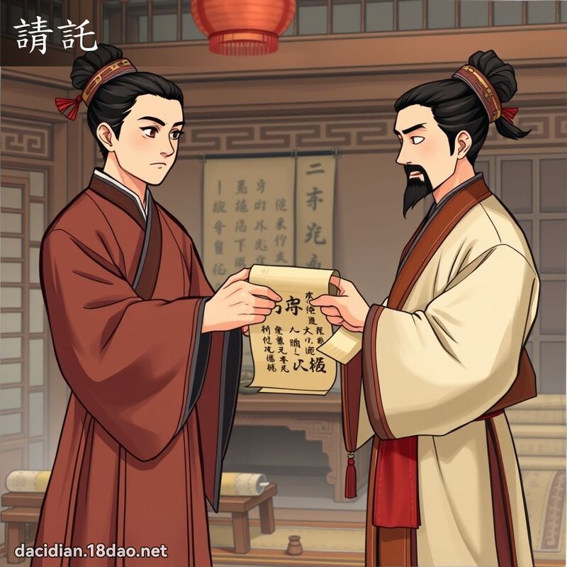 请託 - 国语大辞典配图
