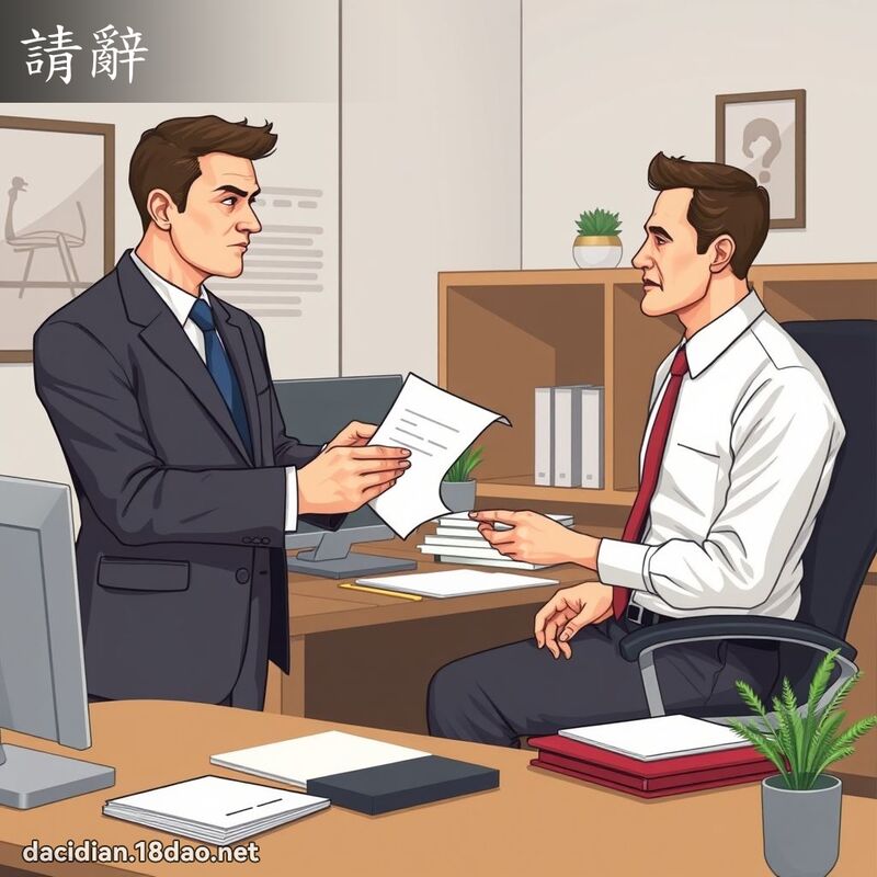 请辞 - 国语大辞典配图