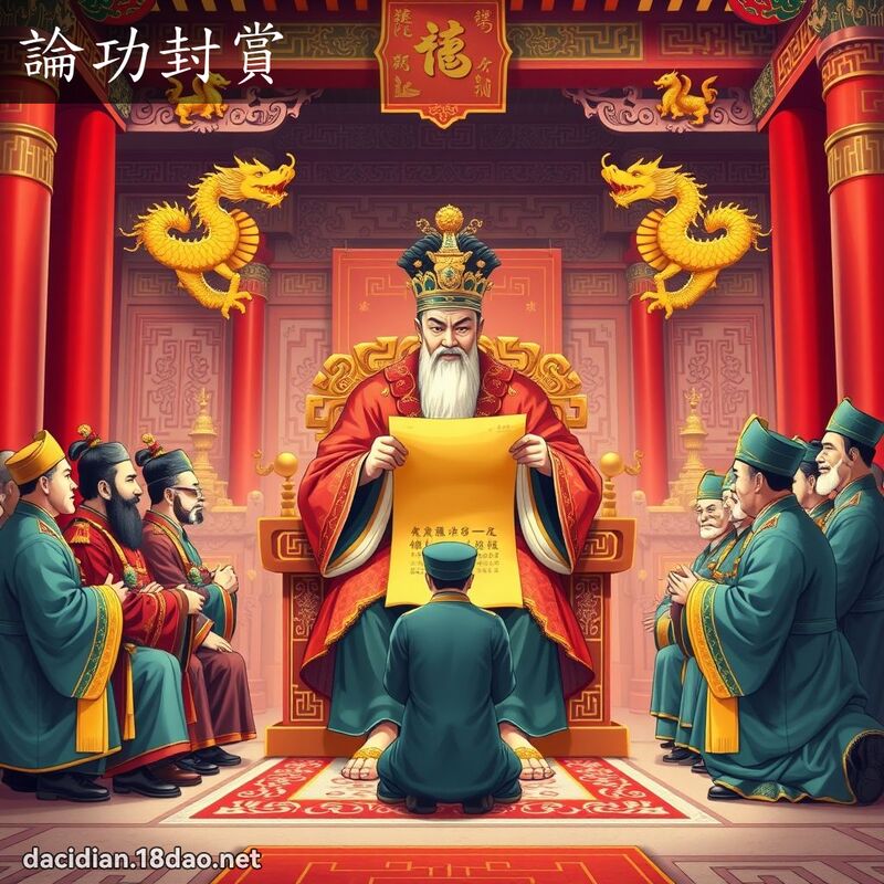 论功封赏 - 国语大辞典配图