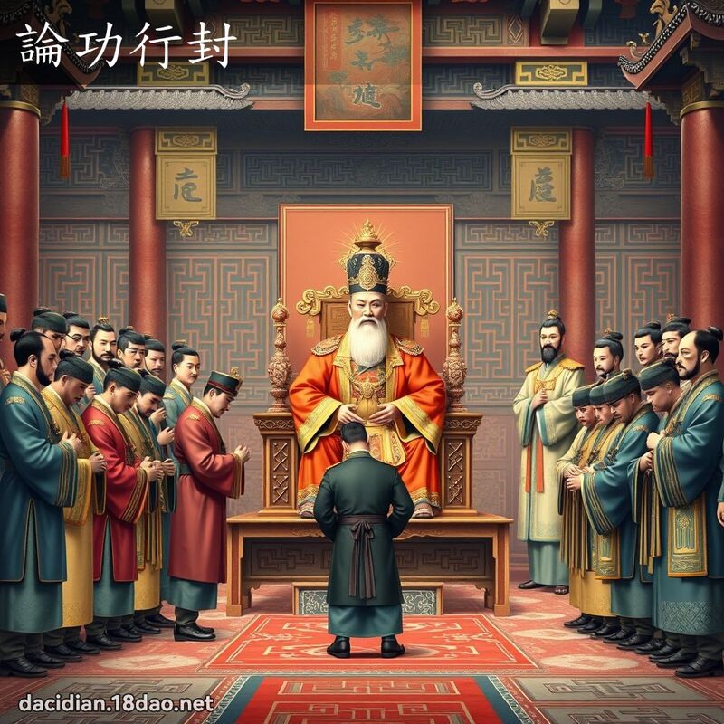 論功行封 - 國語大辭典配圖
