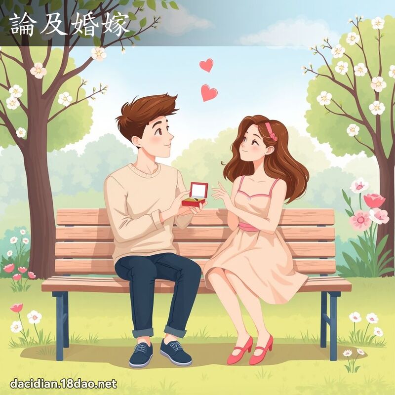論及婚嫁 - 國語大辭典配圖