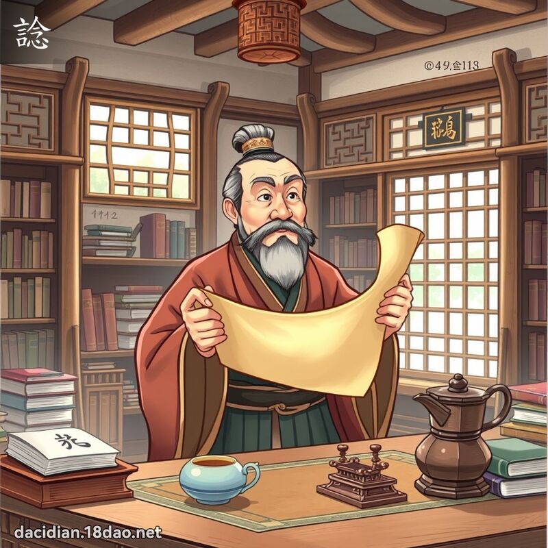 諗 - 国语大辞典配图