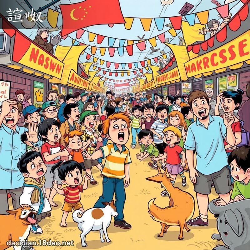 諠呶 - 國語大辭典配圖