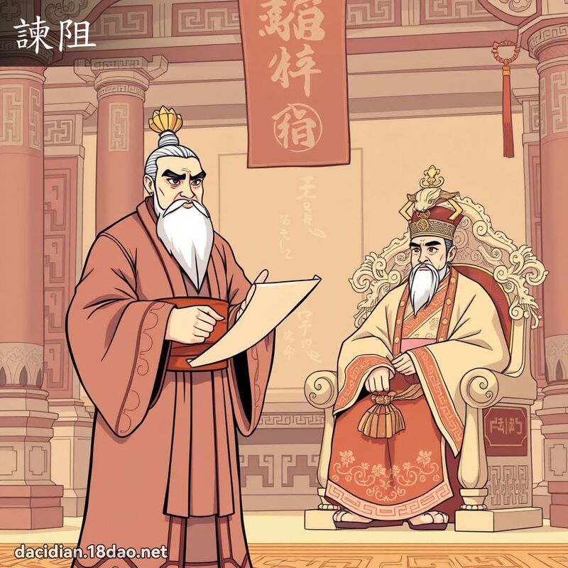 諫阻 - 國語大辭典配圖