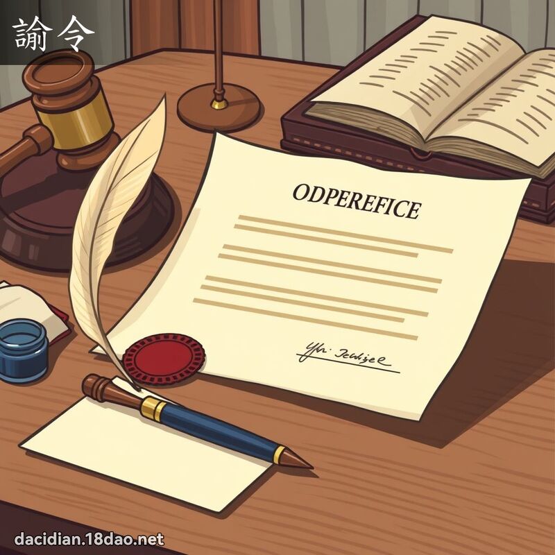 諭令 - 国语大辞典配图