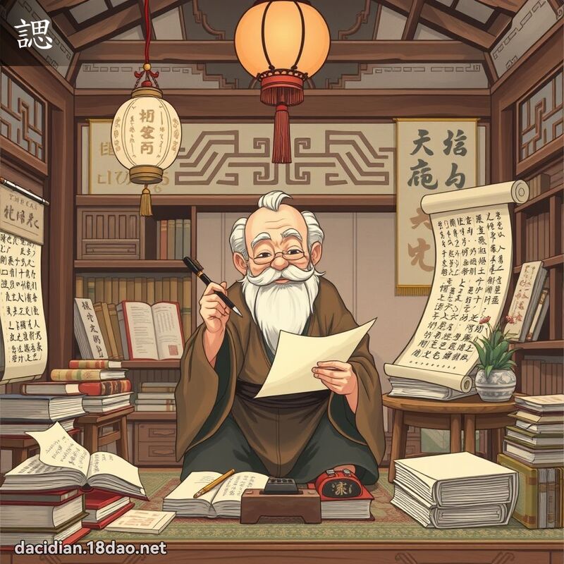 諰 - 國語大辭典配圖