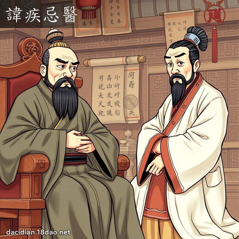 諱疾忌醫 - 國語大辭典配圖