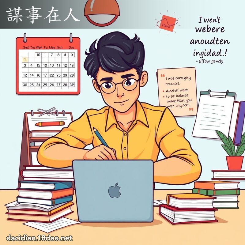 谋事在人 - 国语大辞典配图