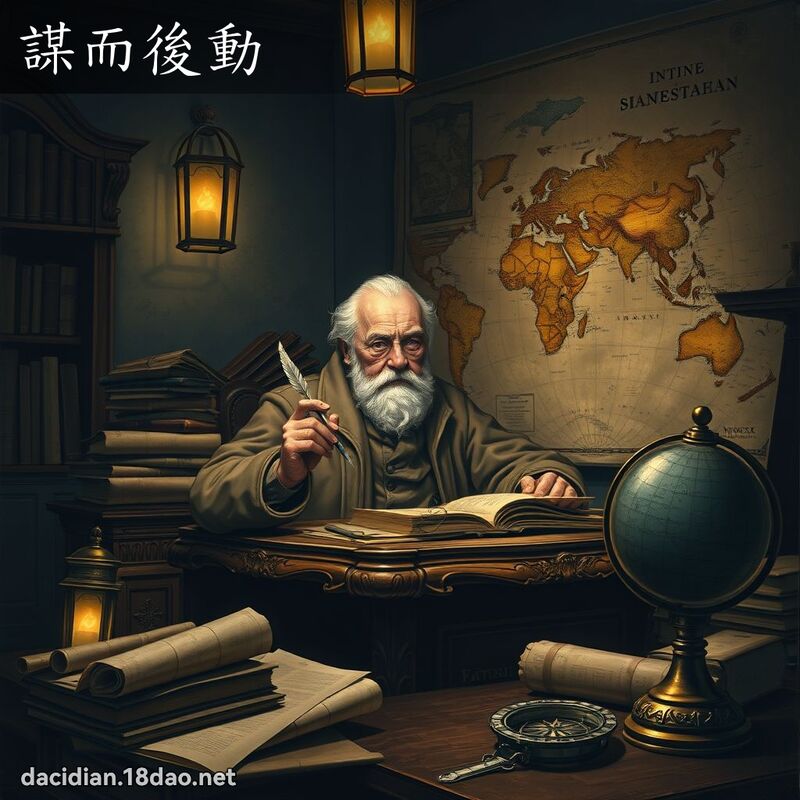 谋而后动 - 国语大辞典配图