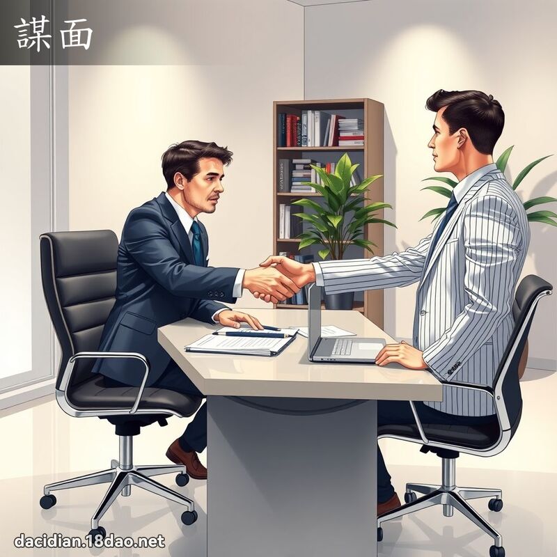 謀面 - 國語大辭典配圖