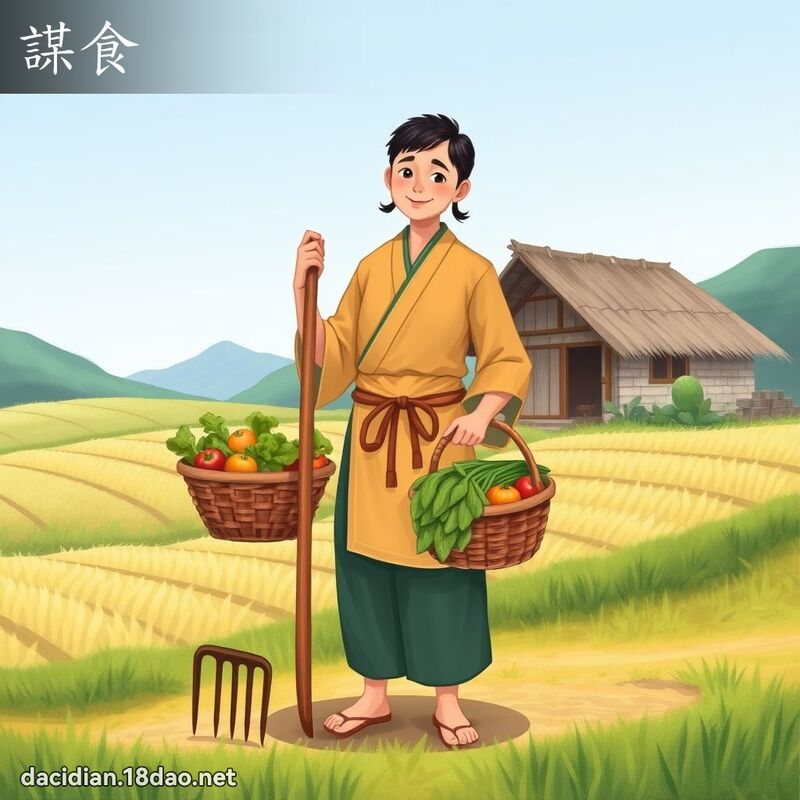 谋食 - 国语大辞典配图