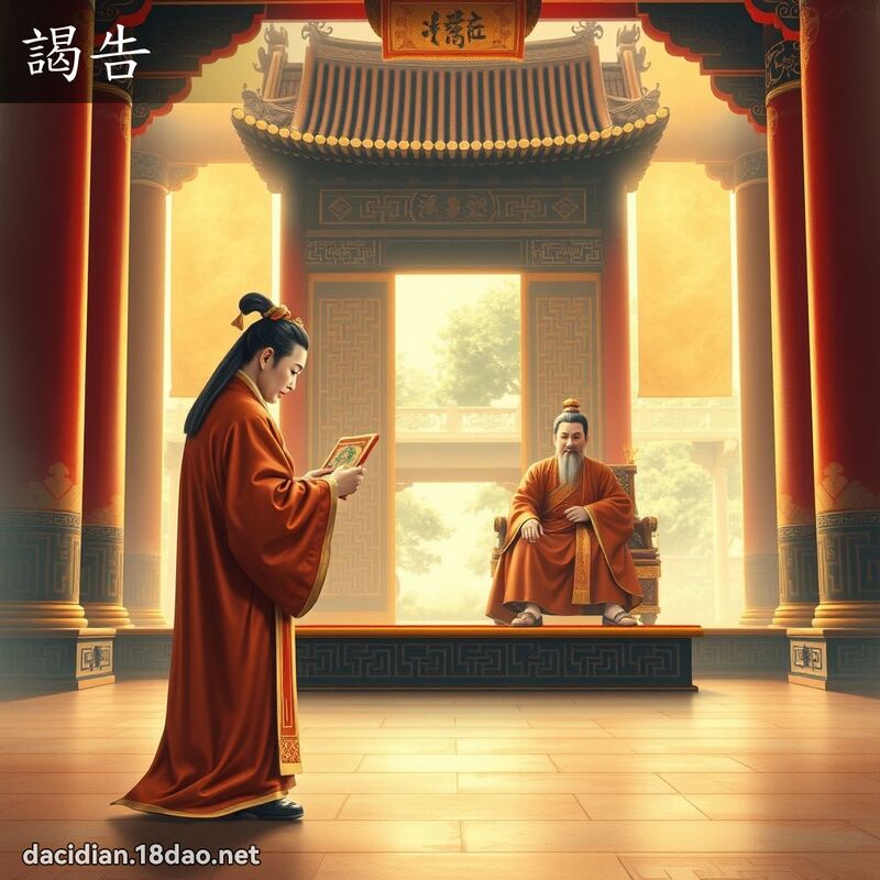謁告 - 国语大辞典配图