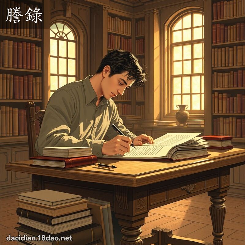 謄錄 - 國語大辭典配圖
