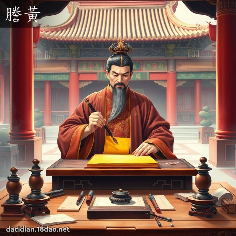謄黃 - 國語大辭典配圖