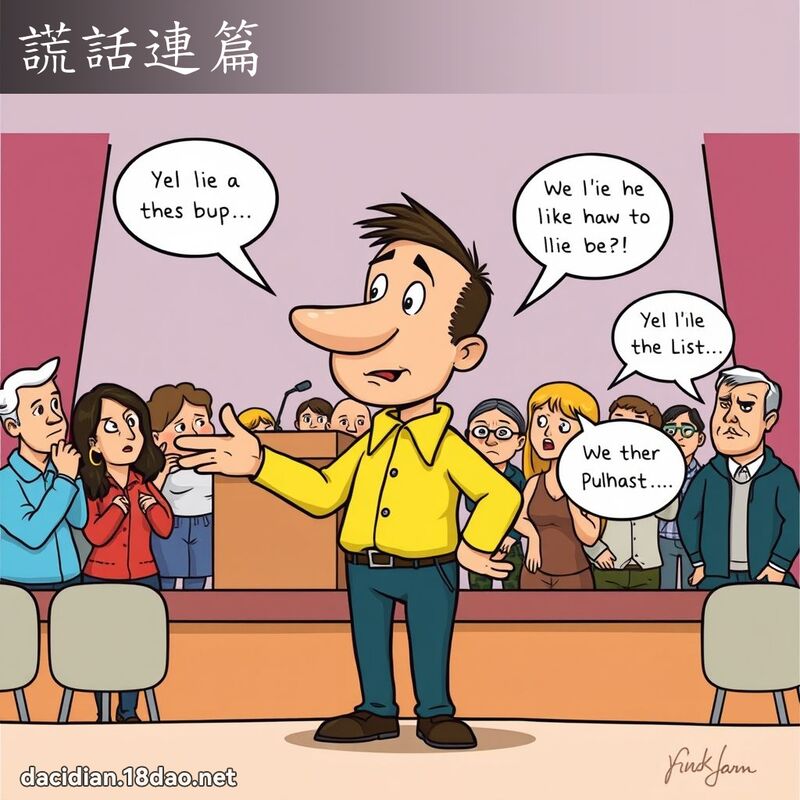 謊話連篇 - 國語大辭典配圖