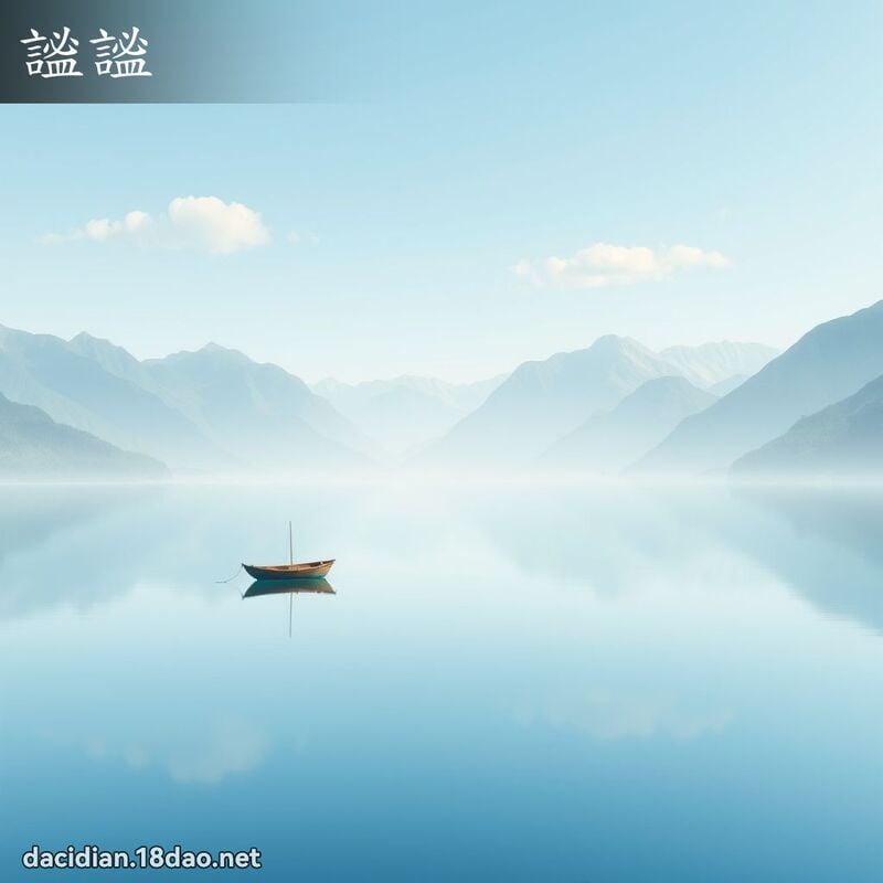 謐謐 - 国语大辞典配图