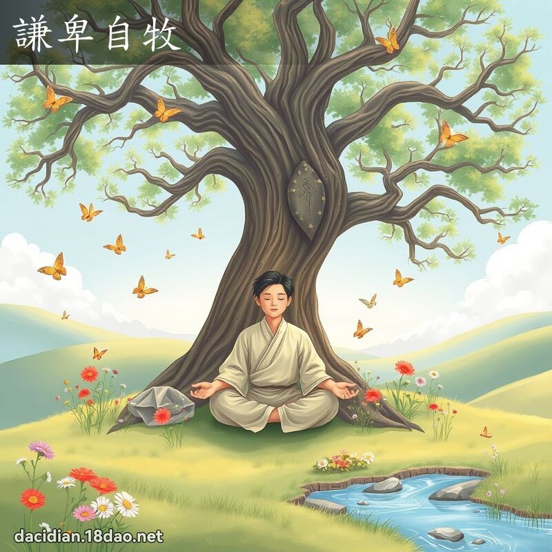 谦卑自牧 - 国语大辞典配图