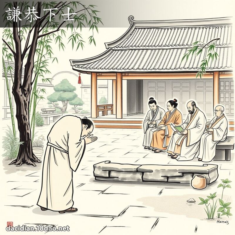 謙恭下士 - 國語大辭典配圖