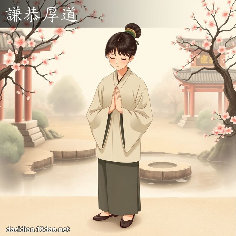 謙恭厚道 - 國語大辭典配圖
