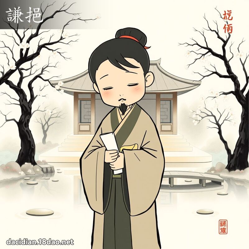 謙挹 - 國語大辭典配圖