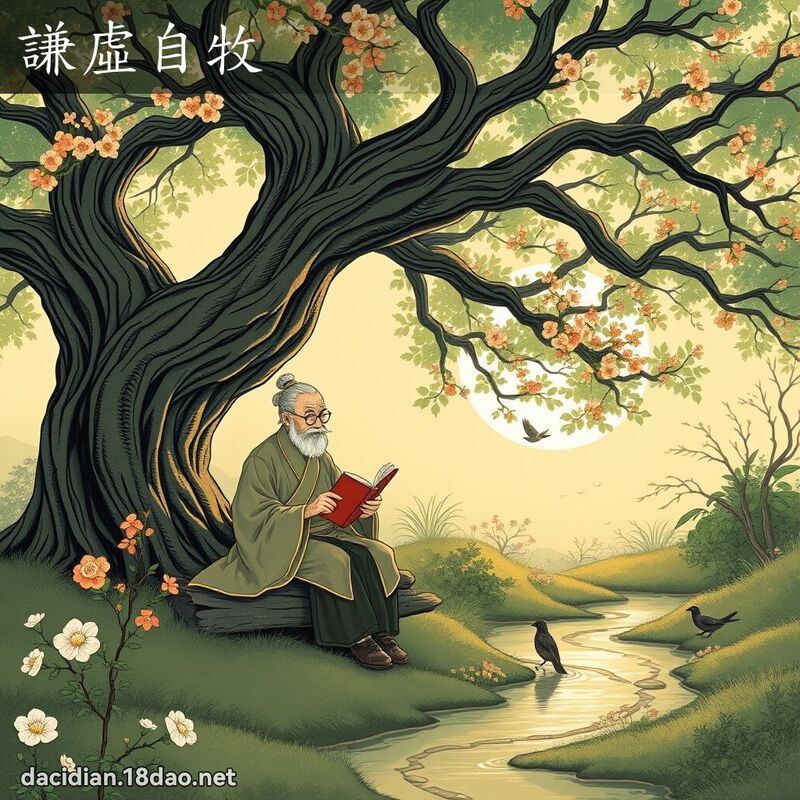 谦虚自牧 - 国语大辞典配图