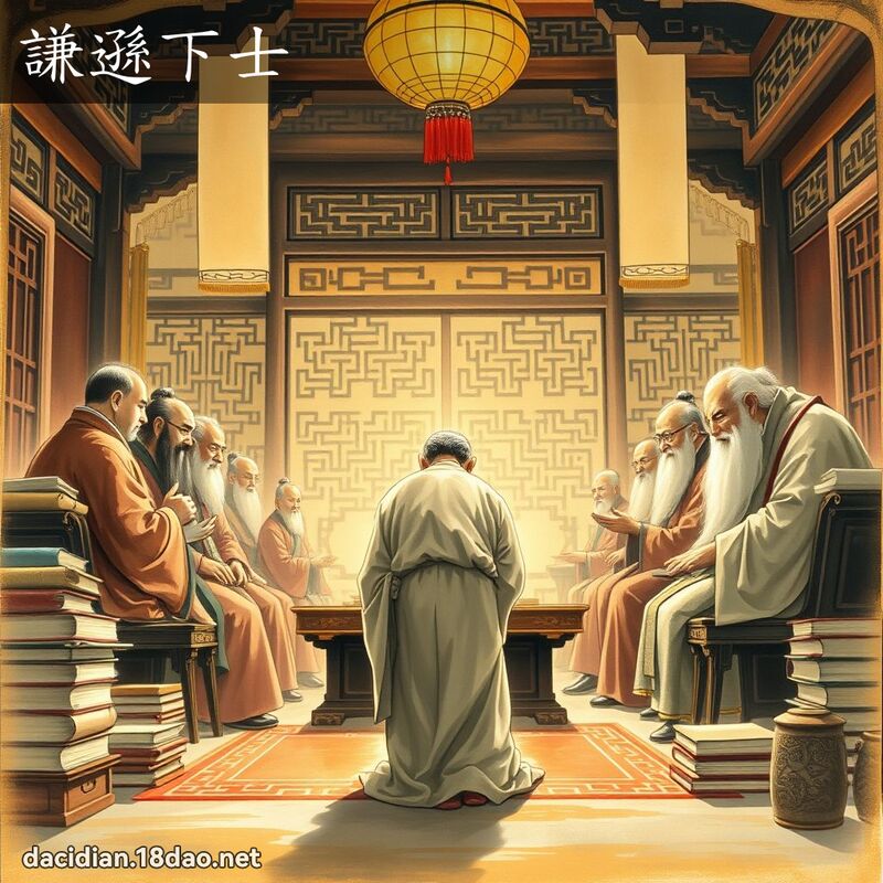 谦逊下士 - 国语大辞典配图