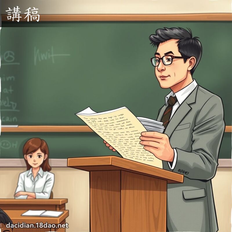 讲稿 - 国语大辞典配图