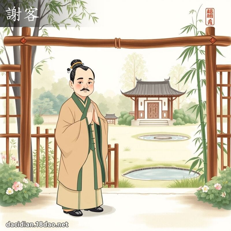 謝客 - 國語大辭典配圖