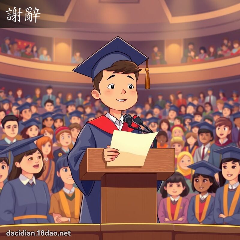 謝辭 - 國語大辭典配圖