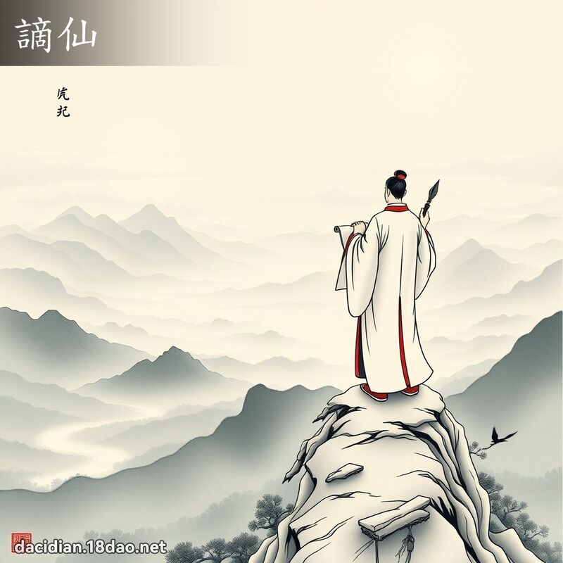 謫仙 - 国语大辞典配图