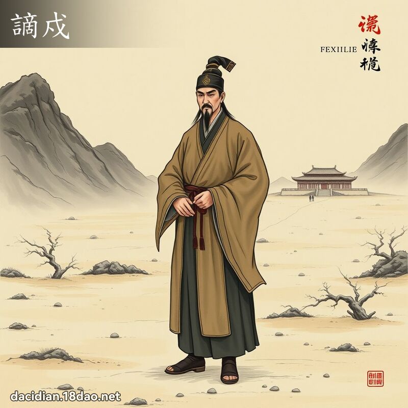 謫戍 - 國語大辭典配圖