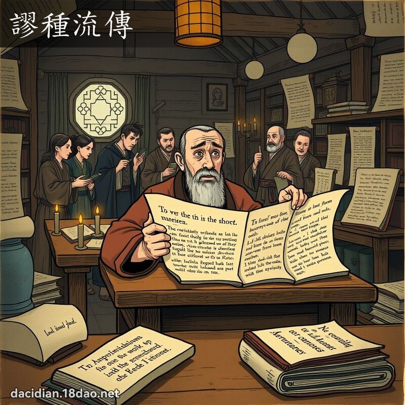 謬種流傳 - 國語大辭典配圖