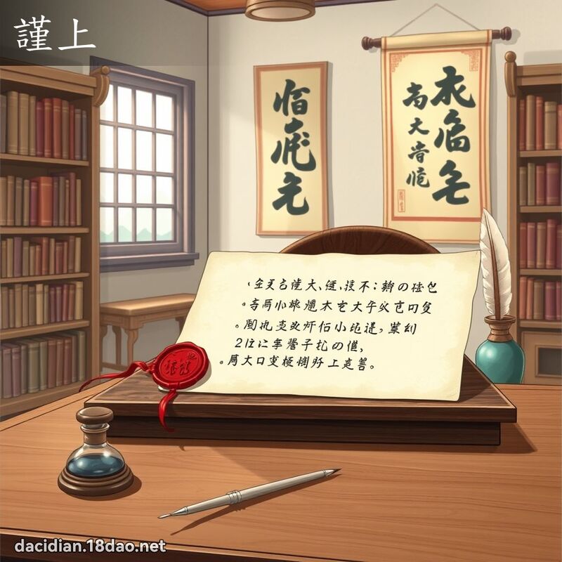 谨上 - 国语大辞典配图