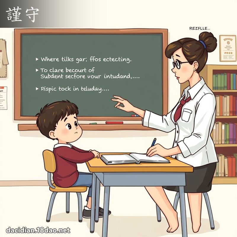 谨守 - 国语大辞典配图