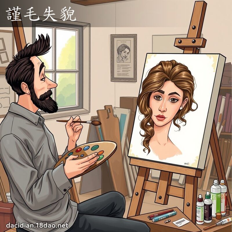 謹毛失貌 - 國語大辭典配圖