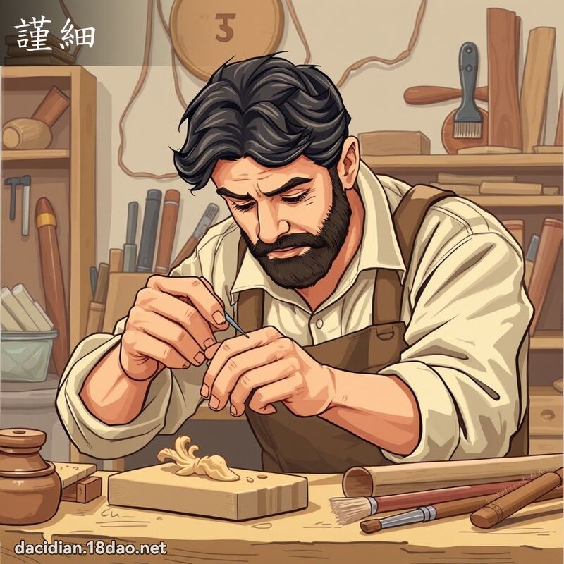 謹細 - 國語大辭典配圖