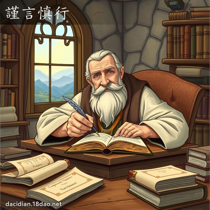 謹言慎行 - 國語大辭典配圖