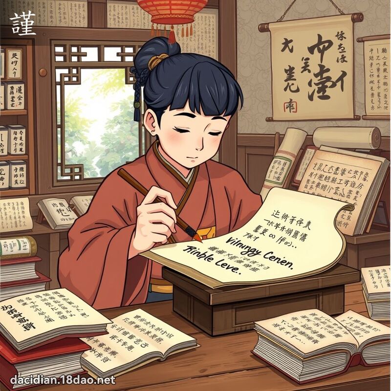謹 - 國語大辭典配圖