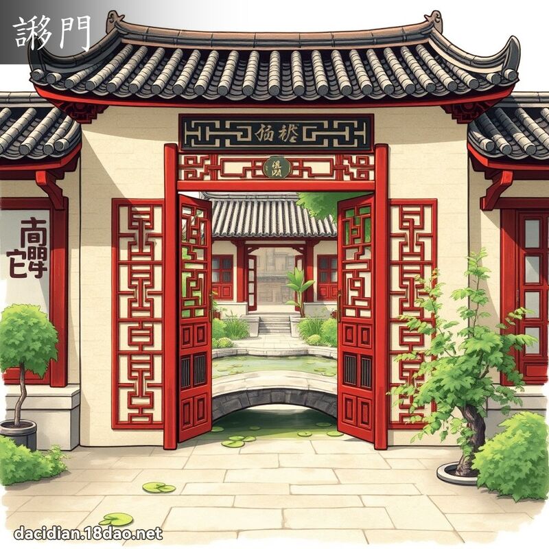 謻门 - 国语大辞典配图