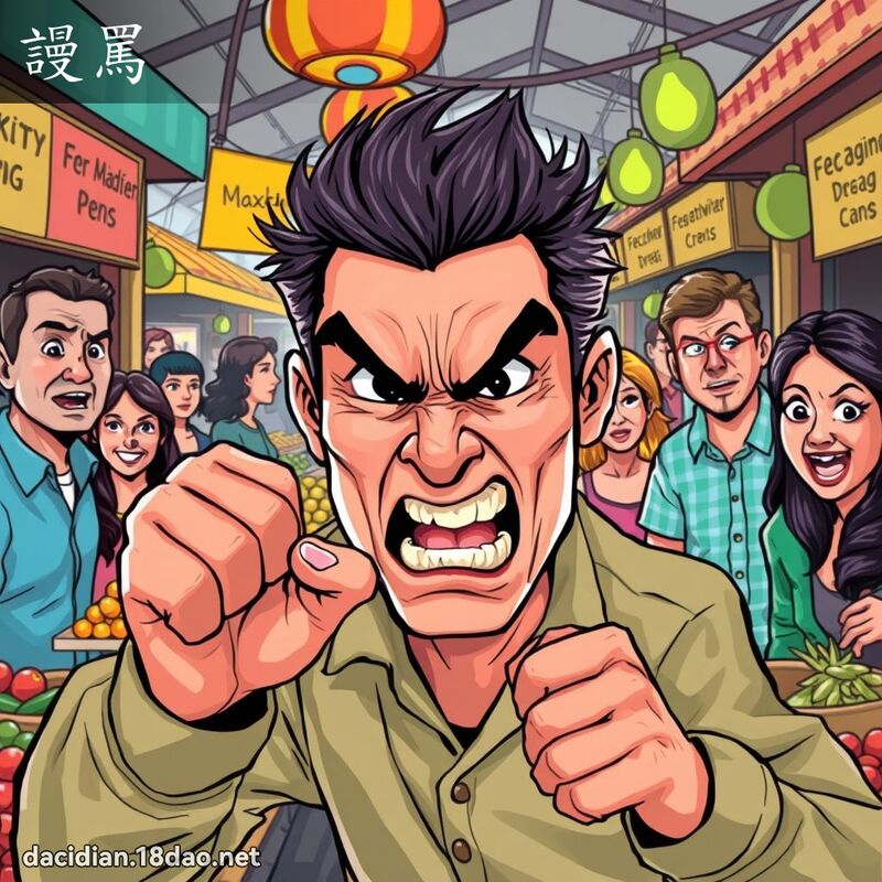 謾罵 - 國語大辭典配圖