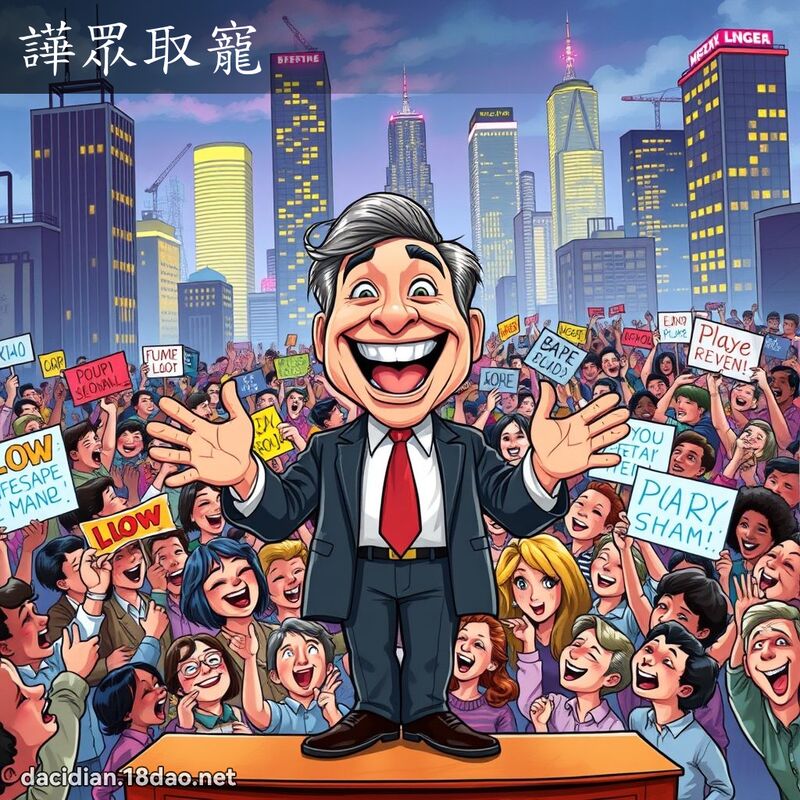 譁眾取宠 - 国语大辞典配图